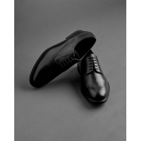 Chaussure blucher en cuir noir